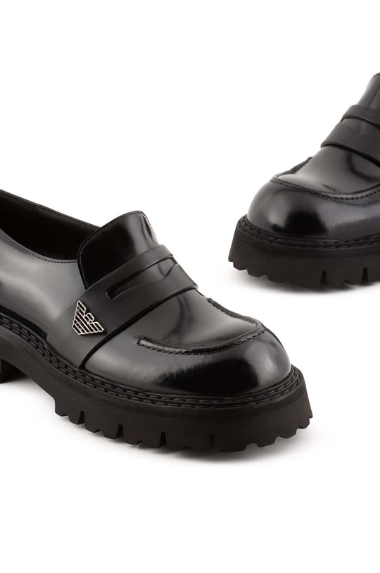 Încălțăminte Emporio Armani mocasini de piele X4A177.XN631.K001 negru