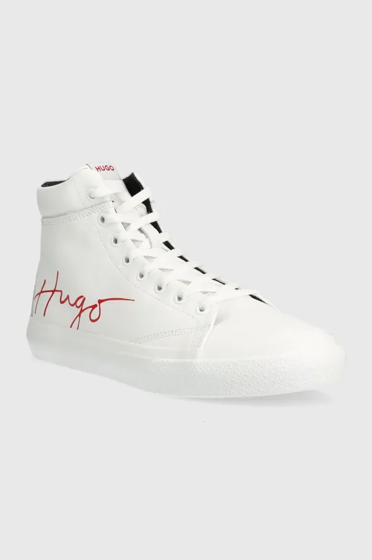 Πάνινα παπούτσια HUGO Dyer λευκό