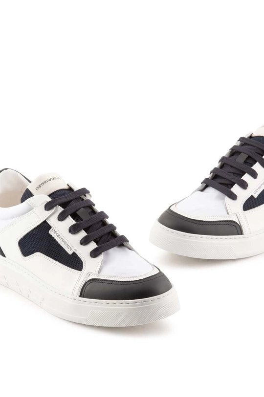 Emporio Armani sneakersy Cholewka: Materiał tekstylny, Skóra naturalna, Wnętrze: Materiał tekstylny, Podeszwa: Materiał syntetyczny