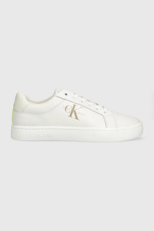 λευκό Δερμάτινα αθλητικά παπούτσια Calvin Klein Jeans CLASSIC CUPSOLE FLUO CONTRAST Ανδρικά