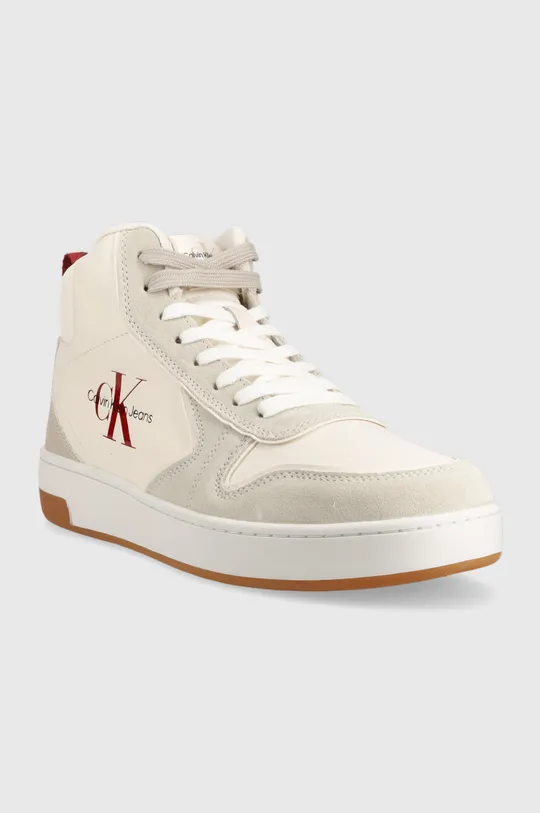 Calvin Klein Jeans sneakersy BASKET CUPSOLE IRREG LINES beżowy