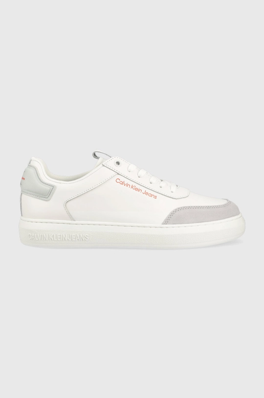 biały Calvin Klein Jeans sneakersy skórzane CASUAL CUPSOLE HIGH/LOW FREQ Męski