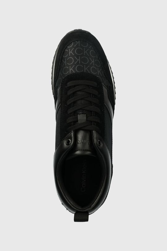 černá Sneakers boty Calvin Klein LOW TOP LACE UP MESH MONO