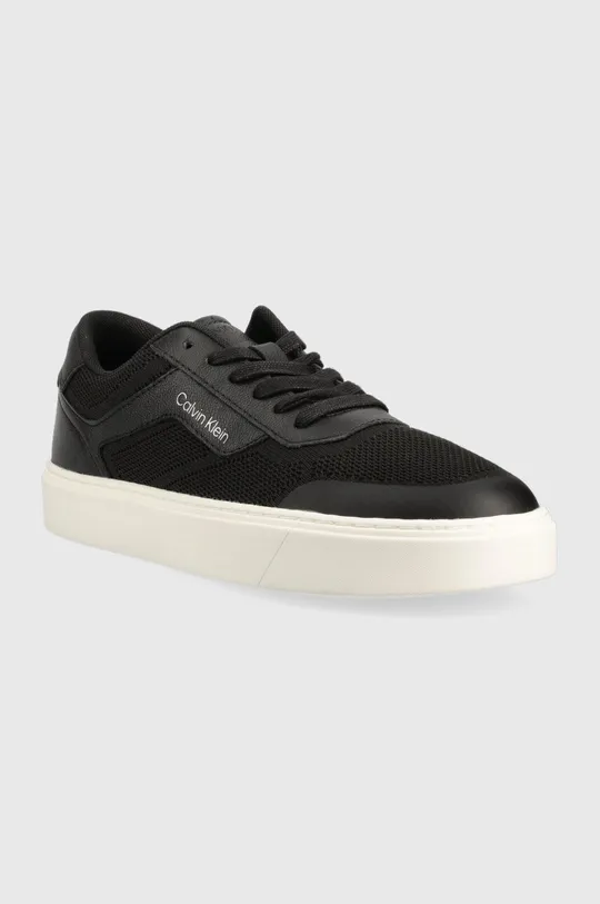 Tenisice Calvin Klein LOW TOP LACE UP KNIT crna