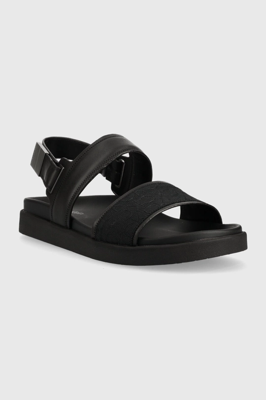 Calvin Klein sandały BACK STRAP SANDAL MONO JQ czarny