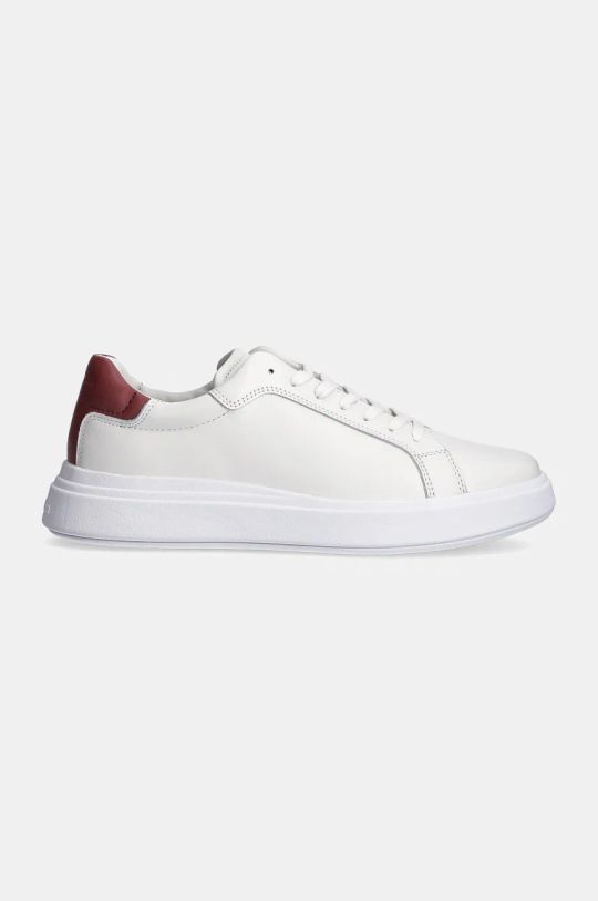 Calvin Klein sneakersy skórzane LOW TOP LACE UP LTH HM0HM01016 biały NC24