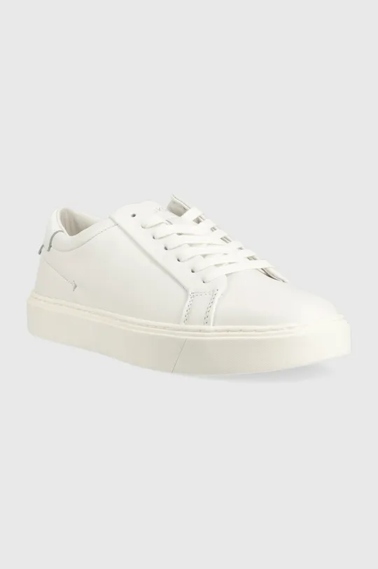 Usnjene superge Calvin Klein LOW TOP LACE UP LTH SM bela