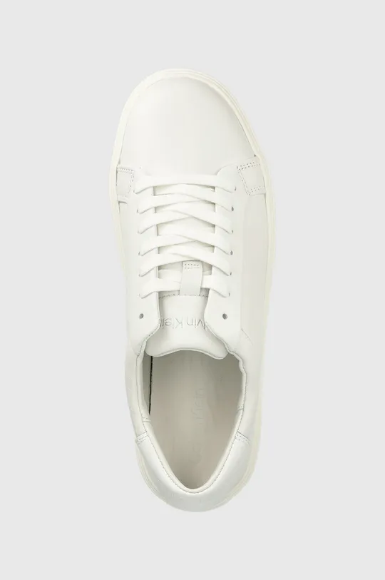 biały Calvin Klein sneakersy skórzane LOW TOP LACE UP LTH SM