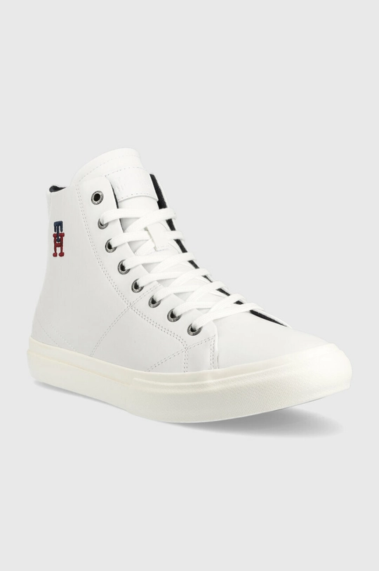 Шкіряні кросівки Tommy Hilfiger TH HI VULC STREET LEATHER білий