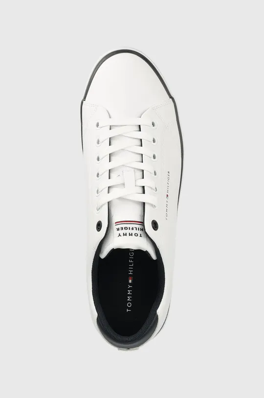 biela Kožené tenisky Tommy Hilfiger TH HI VULC CORE LOW LEATHER