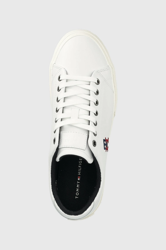 biały Tommy Hilfiger sneakersy skórzane TH HI VULC STREET LOW LEATHER