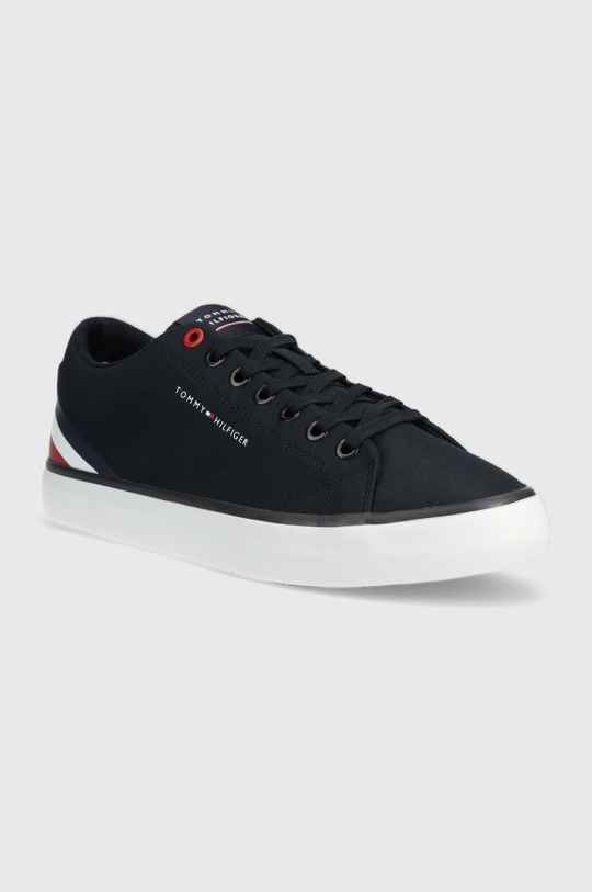 Πάνινα παπούτσια Tommy Hilfiger TH HI VULC CORE LOW STRIPES σκούρο μπλε