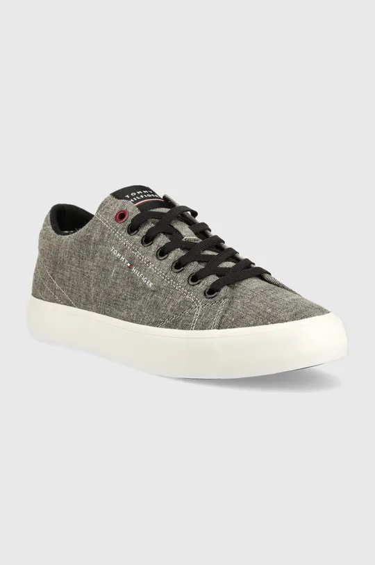 Tenisice Tommy Hilfiger TH HI VULC CORE LOW CHAMBRAY siva