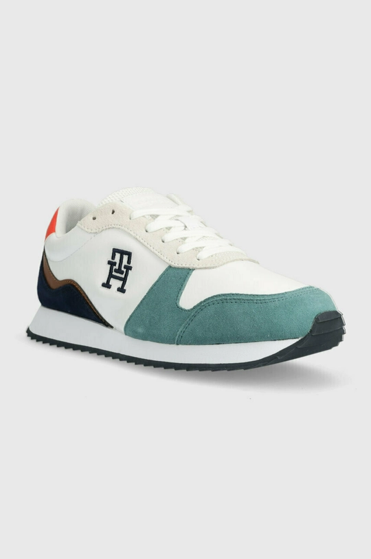 Кожаные кроссовки Tommy Hilfiger RUNNER EVO LEATHER голубой