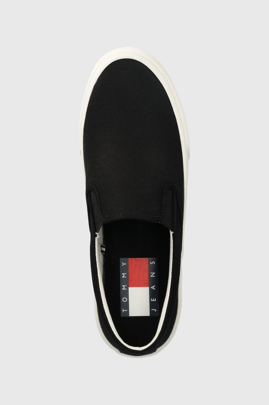 μαύρο Πάνινα παπούτσια Tommy Jeans SLIP ON CANVAS COLOR