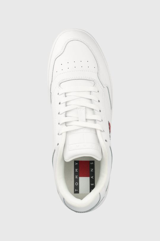 biały Tommy Jeans sneakersy skórzane RETRO LEATHER