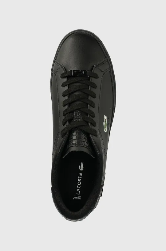 fekete Lacoste bőr sportcipő POWERCOURT