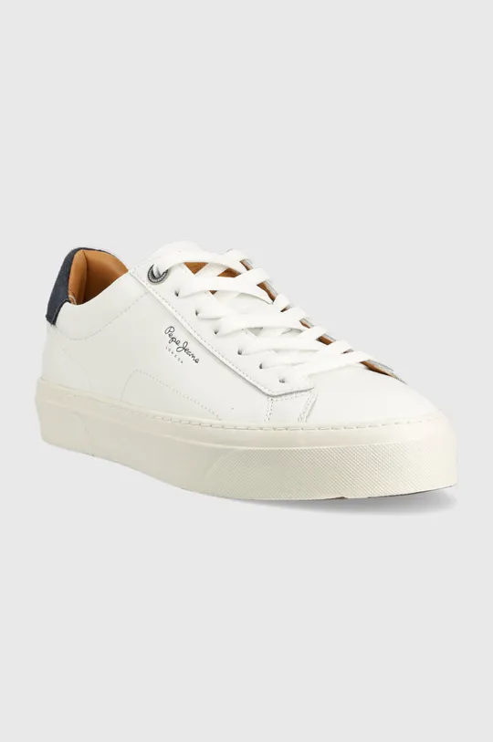Δερμάτινα αθλητικά παπούτσια Pepe Jeans YOGI λευκό