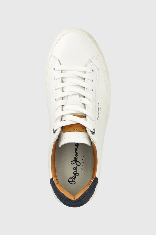 λευκό Δερμάτινα αθλητικά παπούτσια Pepe Jeans YOGI