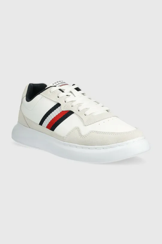 Tommy Hilfiger sneakersy LIGHTWEIGHT LEATHER MIX CUP biały