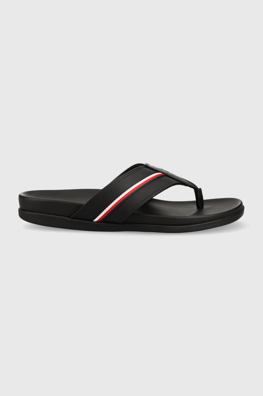 črna Japonke Tommy Hilfiger HILFIGER LEATHER TOE POST SANDAL Moški