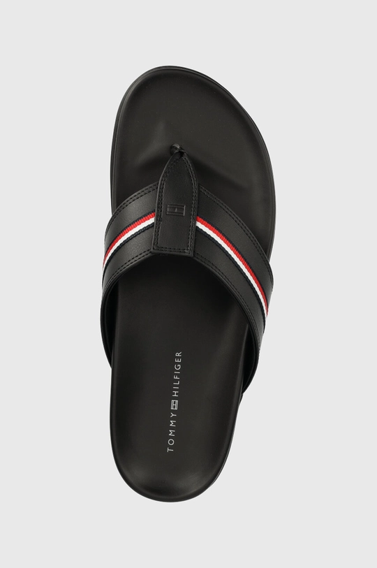 čierna Žabky Tommy Hilfiger HILFIGER LEATHER TOE POST SANDAL