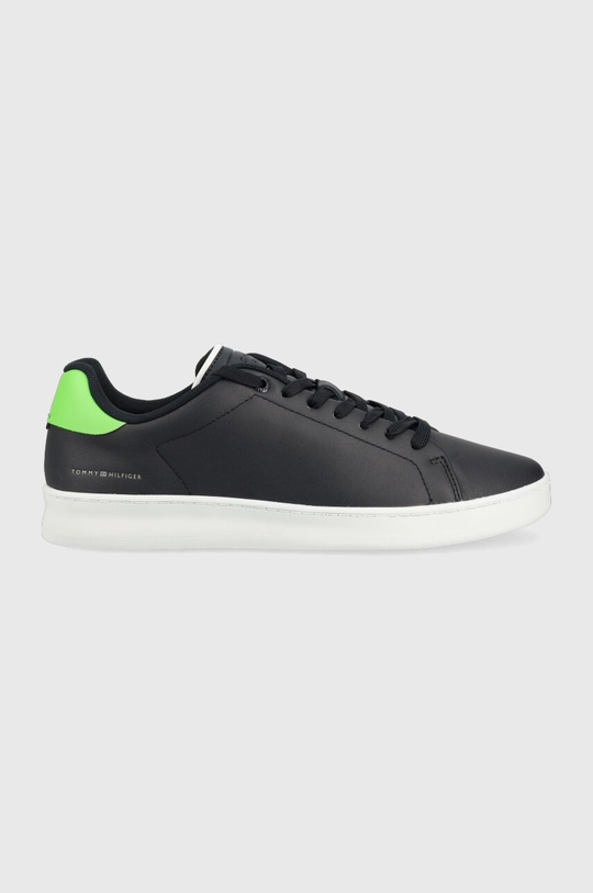 granatowy Tommy Hilfiger sneakersy skórzane COURT SNEAKER LEATHER CUP Męski