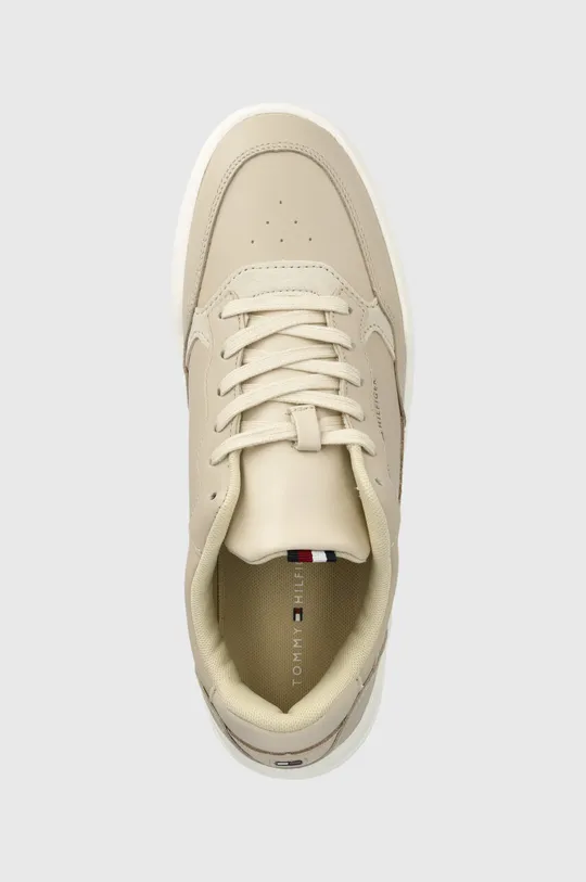 beżowy Tommy Hilfiger sneakersy skórzane ELEVATED CUPSOLE LEATHER