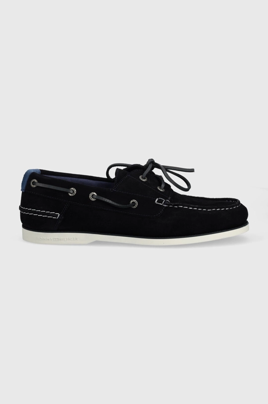 Tommy Hilfiger mokasyny zamszowe TH BOAT SHOE CORE SUEDE granatowy