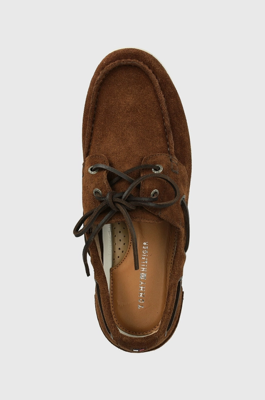 hnedá Semišové mokasíny Tommy Hilfiger TH BOAT SHOE CORE SUEDE