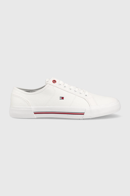 biały Tommy Hilfiger tenisówki CORE CORPORATE VULC CANVAS Męski