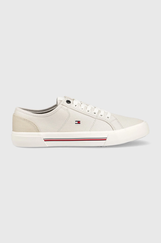 szary Tommy Hilfiger tenisówki CORE CORPORATE VULC CANVAS Męski