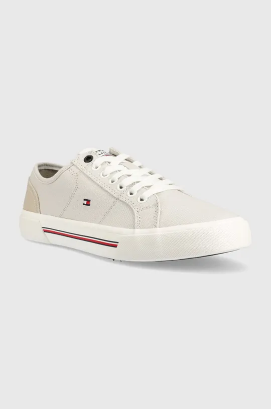 Tenisice Tommy Hilfiger CORE CORPORATE VULC CANVAS siva