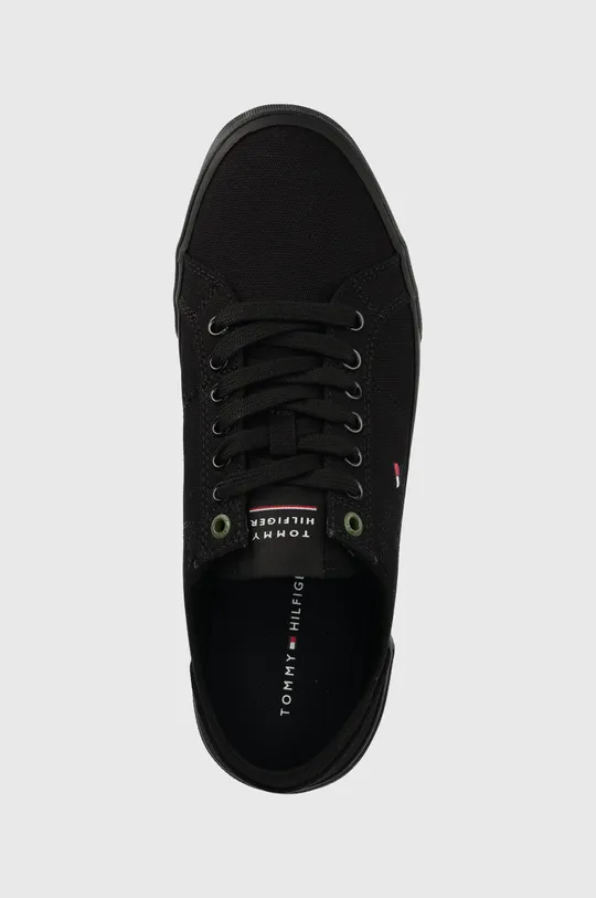 μαύρο Πάνινα παπούτσια Tommy Hilfiger CORE CORPORATE VULC CANVAS CORE CORPORATE VULC CANVAS