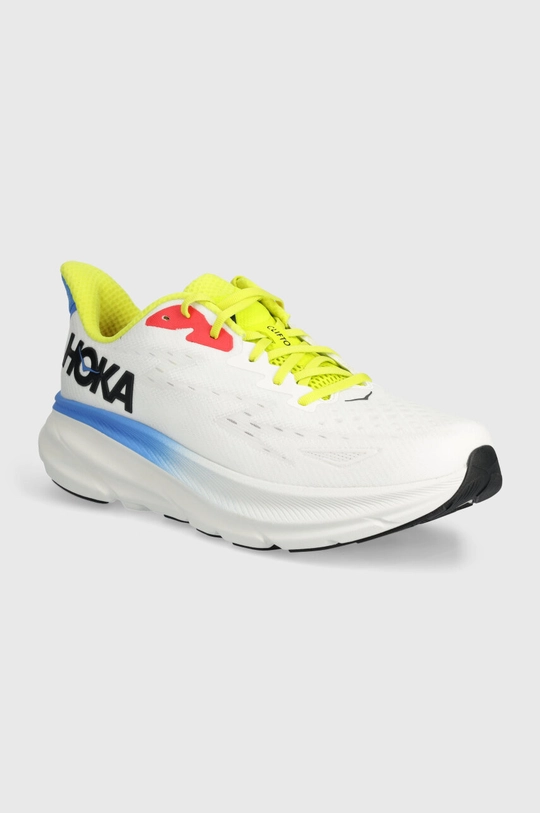 white Hoka One One running shoes Clifton 9 Men’s