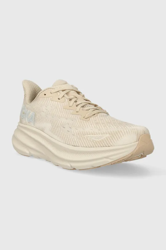 Hoka running shoes Clifton 9 beige