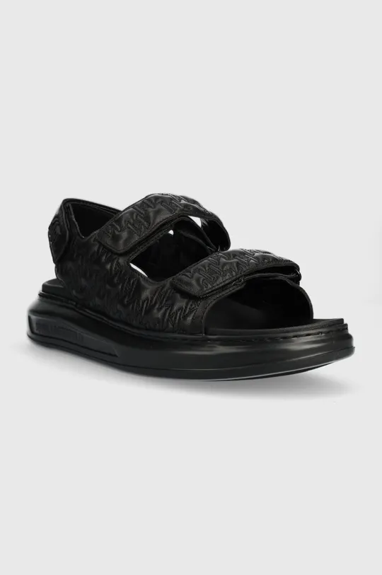 Kožené sandále Karl Lagerfeld KAPRI MENS čierna
