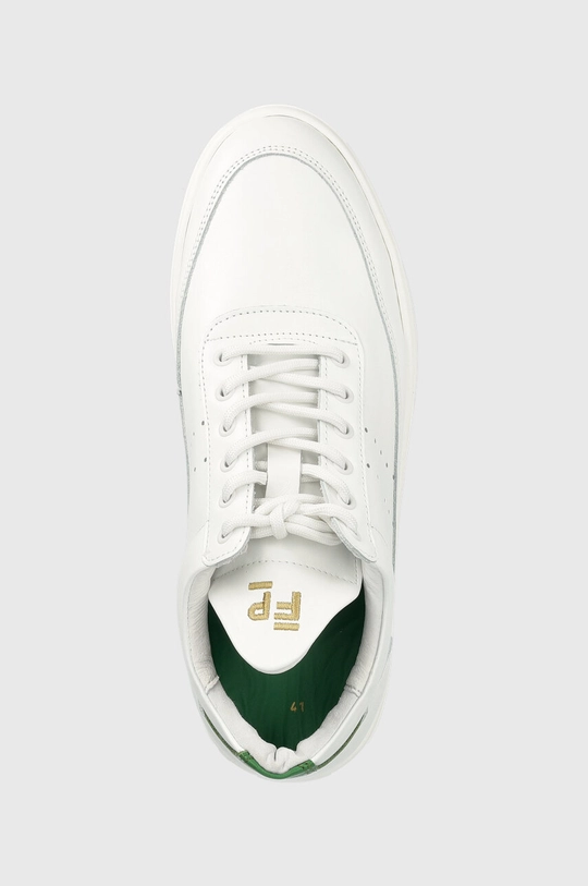 bílá Kožené sneakers boty Filling Pieces Low Top Bianco