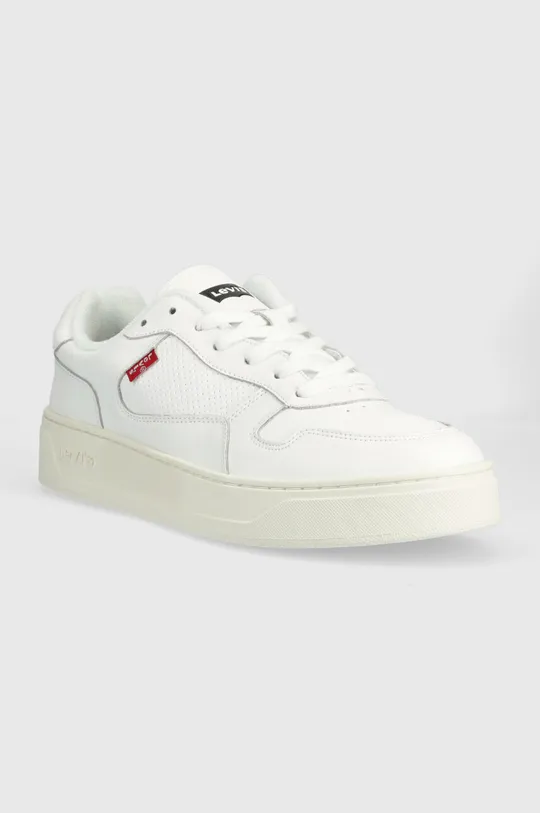 Δερμάτινα αθλητικά παπούτσια Levi's Glide λευκό