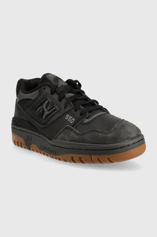 New Balance sneakersy skórzane BB550BGU czarny