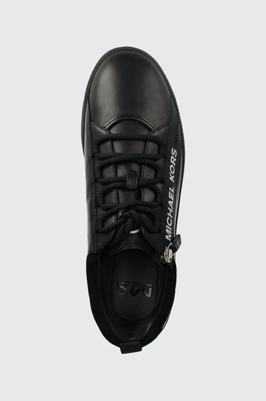 μαύρο Δερμάτινα αθλητικά παπούτσια Michael Kors Keating Zip