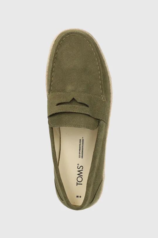 zelená Semišové espadrilky Toms Stanford Rope 2.0