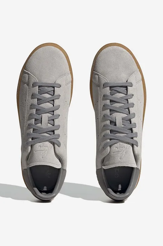 gray adidas Originals suede sneakers FZ6440 Stan Smith Crepe