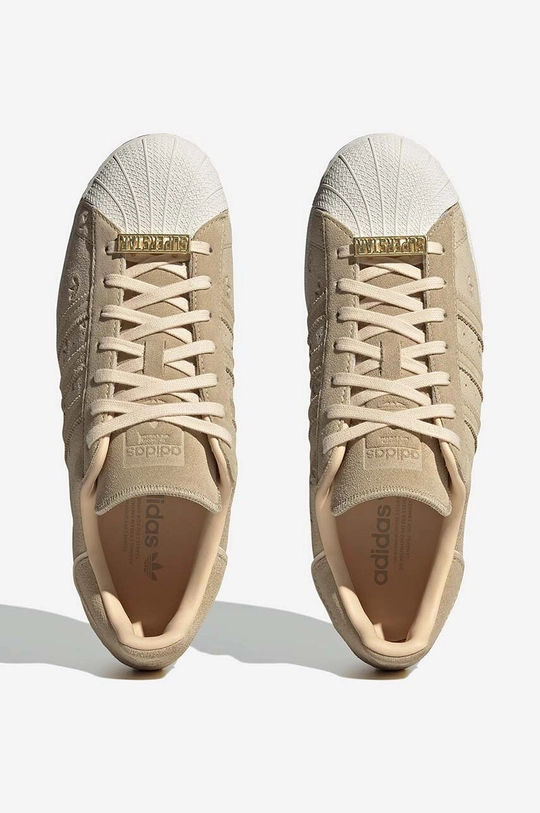 beige adidas Originals suede sneakers GY0027 Superstar