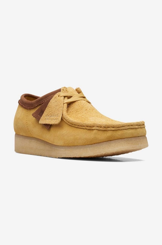 brązowy Clarks Originals mokasyny zamszowe Wallabee