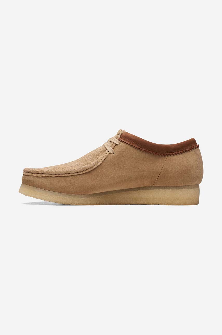 brązowy Clarks Originals mokasyny zamszowe Wallabee Męski