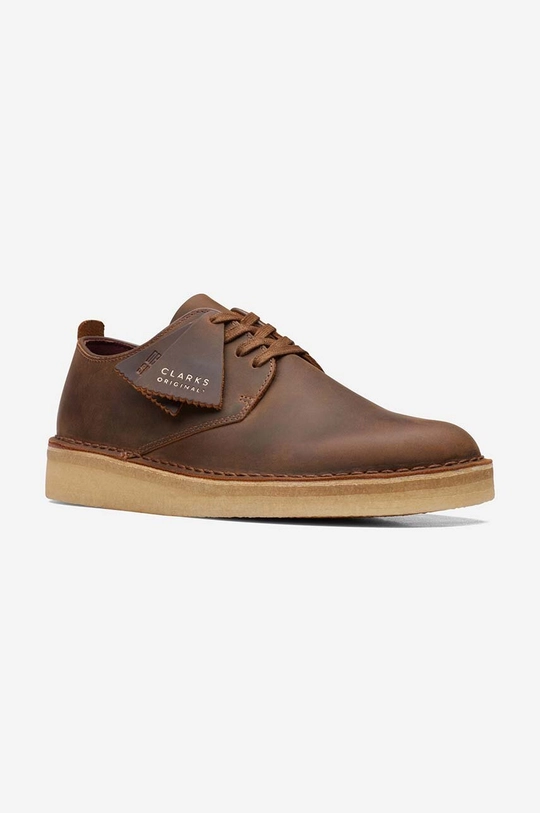 hnedá Kožené poltopánky Clarks Originals Coal London Beeswax