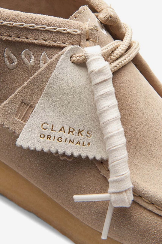 Semišové poltopánky Clarks Originals Wallabee Boot Sand Pánsky