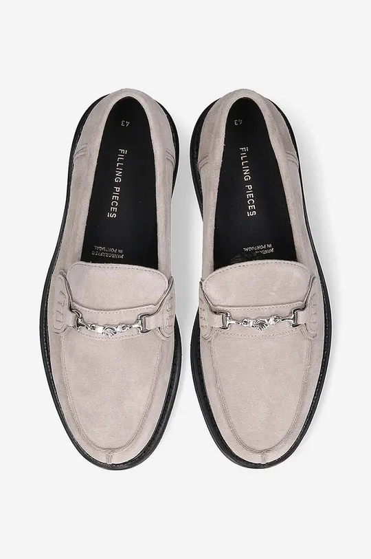 szary Filling Pieces mokasyny zamszowe Loafer Suede