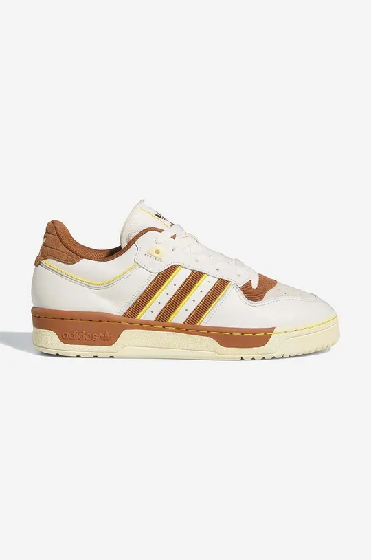 white adidas Originals leather sneakers FZ6317 Rivalry Low 86 Men’s